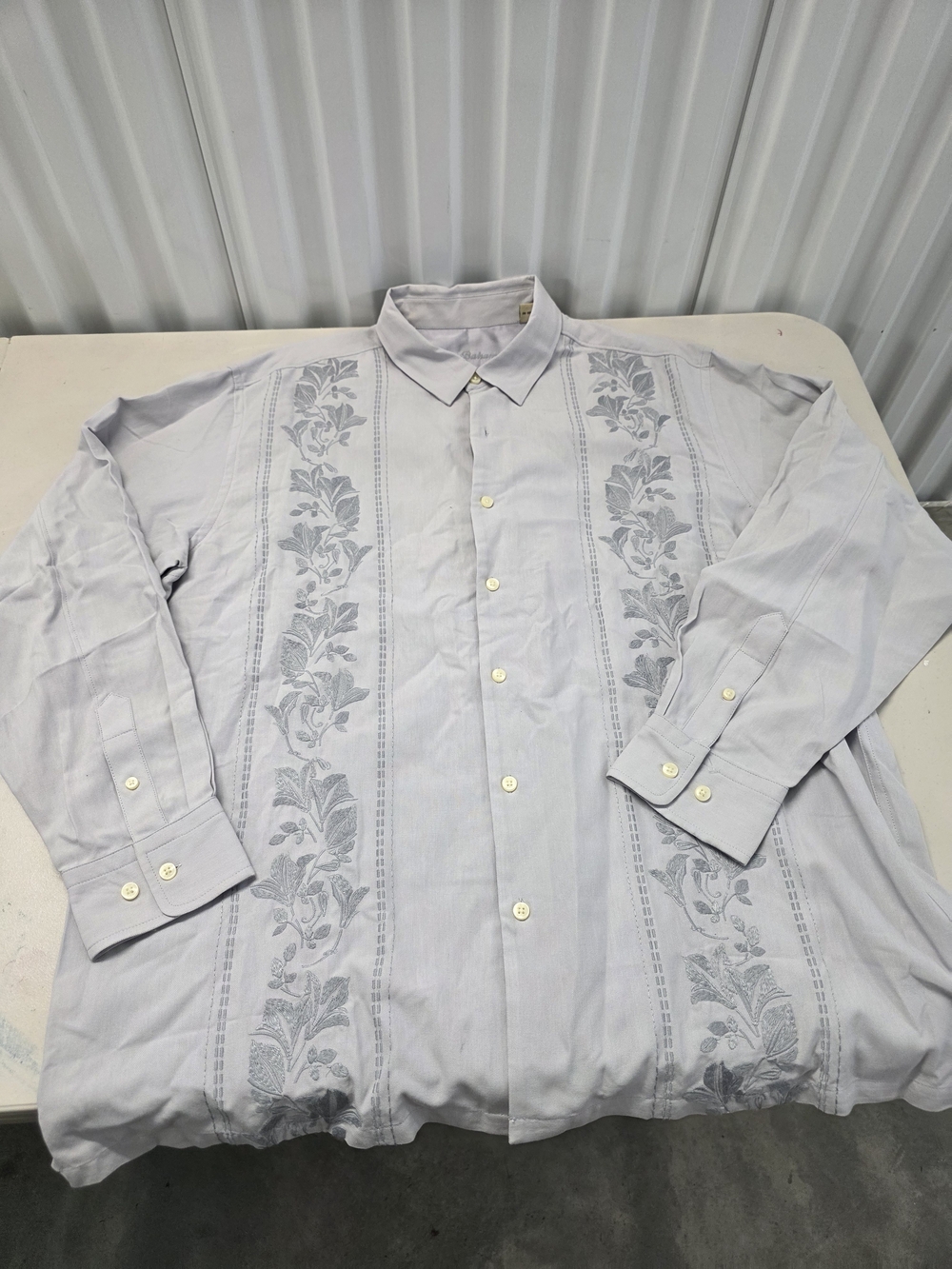 tommy bahama silk cotton Blend Button Down Shirt Men's Size XL